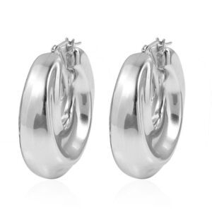 Hollow Hoop Earrings Stainless Steel